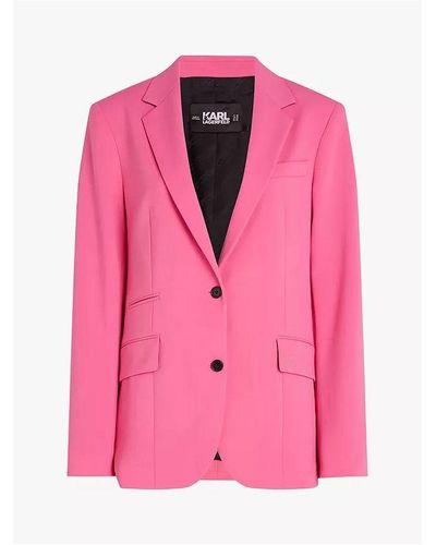 Karl Lagerfeld Suit Blazer - Pink