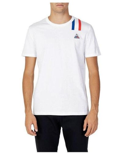 Le Coq Sportif T-shirt Klassieke Vlag - Wit