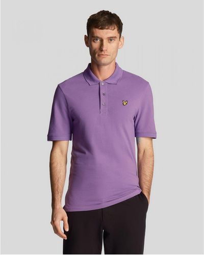Lyle & Scott Plain Polo Shirt - Purple
