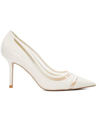 Dune Ladies Aurelia - Vinyl Trim Courts Leather - White