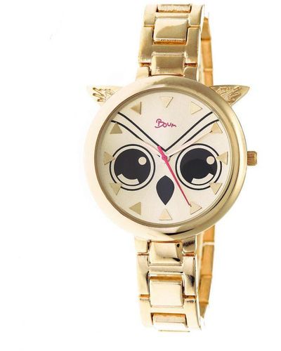 Boum Sagesse Owl-Accented Bracelet Watch - Metallic