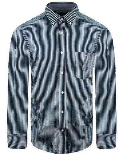 Eden Park Regular Blue Oxford Shirt Cotton