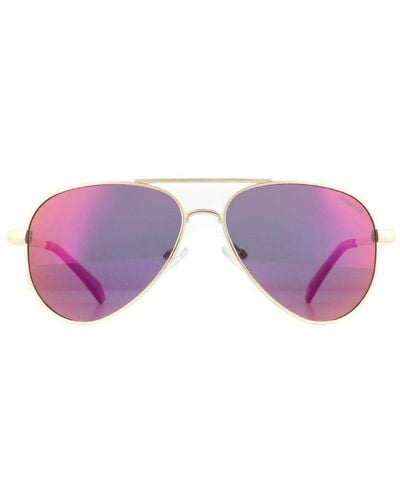 Polaroid Aviator Gradient Polarized Sunglasses Metal - Purple