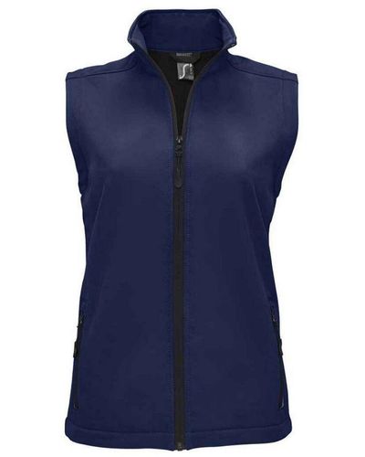 Sol's Ladies Race Softshell Gilet (French) - Blue