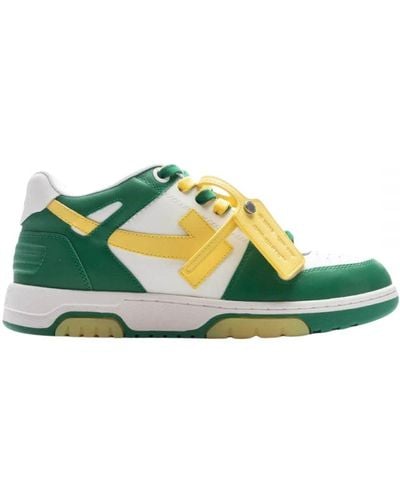 Off-White c/o Virgil Abloh Off- Out Of Office Special Leather Trainers - Green