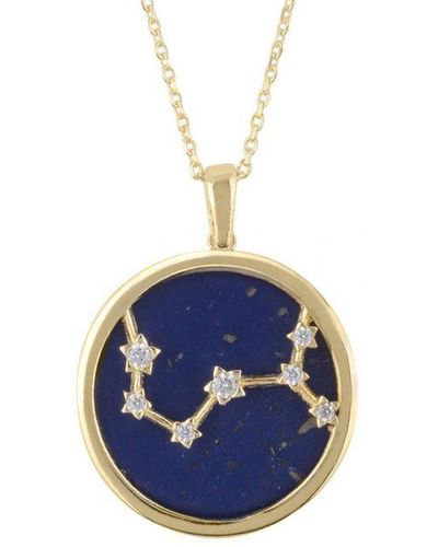 LÁTELITA London Zodiac Lapis Lazuli Gemstone Star Constellation Pendant Necklace Scorpio - Blue