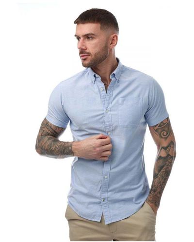 Jack & Jones Oxford Short Sleeve Shirt - Blue