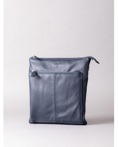 Lakeland Leather Enderby Cross Body Bag - Blue