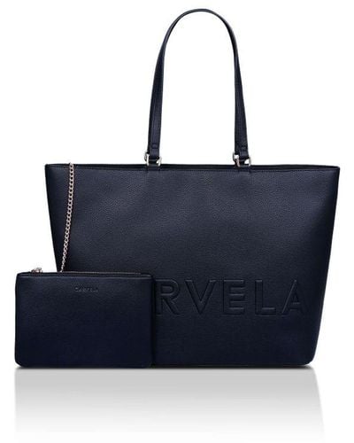 Carvela Kurt Geiger Frame Winged Shopper Bag - Blue