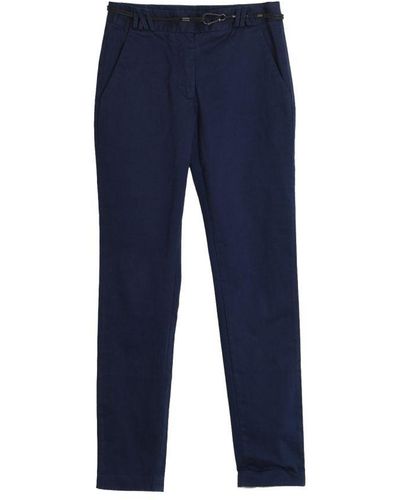 ELEVEN PARIS Pandore Chinese Style Long Trousers 13s2pa10 Woman Cotton - Blue