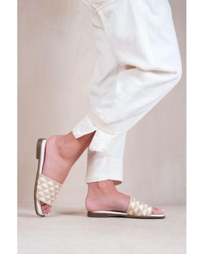 Where's That From 'Sycamore' Flat Sandals With Textured Single Band - Pink