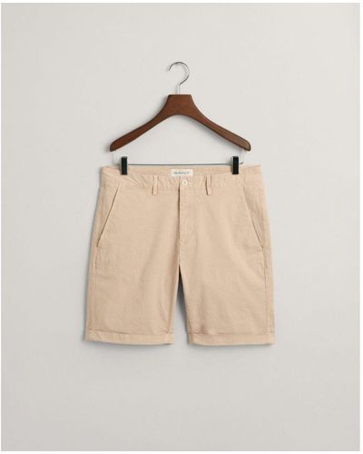 GANT Slim Sunfaded Shorts - Natural