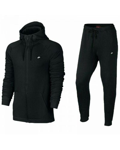 Nike Modern Tracksuit Full Set Black Fleece