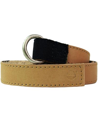 Timberland Reversible Nubuck And Canvas Belt Tb0a1ajp 019 Textile - Brown