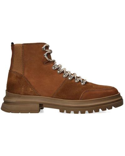 Kurt Geiger Leather Viper Hiker Boots Leather - Brown