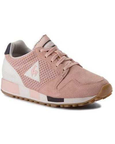 Le Coq Sportif Omega Premium Trainers Leather - Pink
