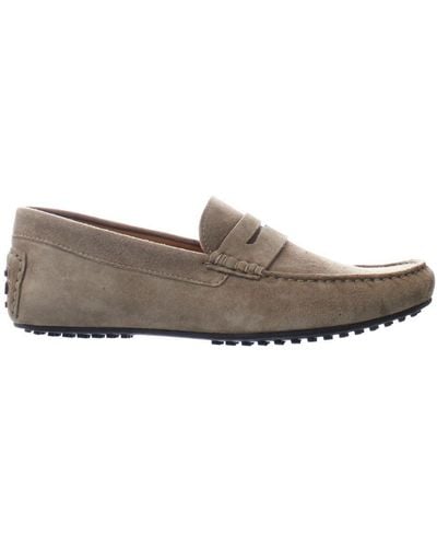 Hackett Richmond Driver Shoes Leather - Grey