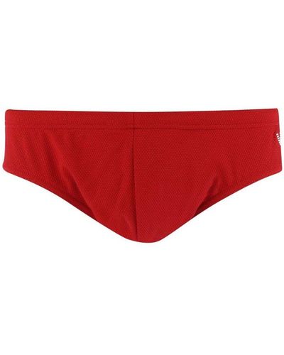 Armani Knitted Swim Briefs - Red