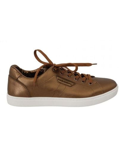 Dolce & Gabbana Leather Casual Trainers - Brown