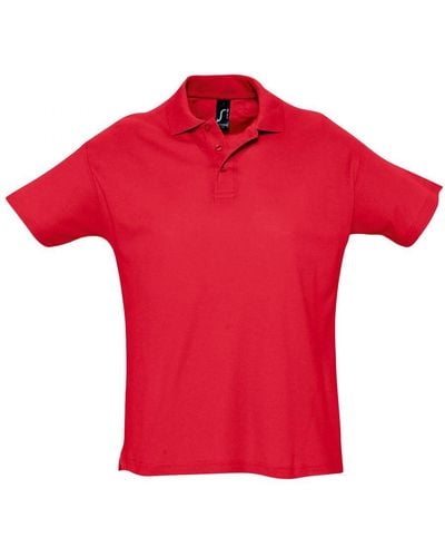 Sol's Zomer Ii Pique Poloshirt Met Korte Mouwen (rood)
