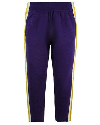 Mitchell & Ness X Clot La Lakers Knit Warm Up Track Trousers Wool - Blue