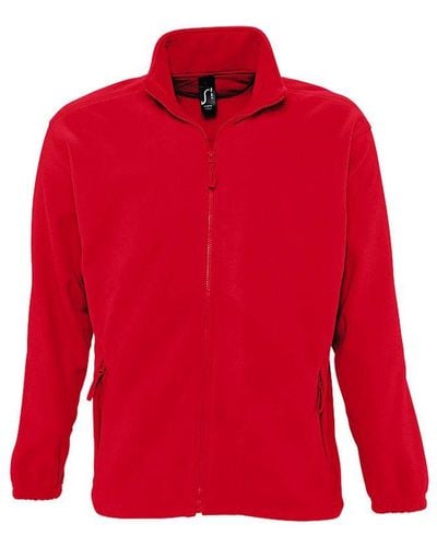 Sol's North Full Zip Outdoor Fleece Jacket () - Red