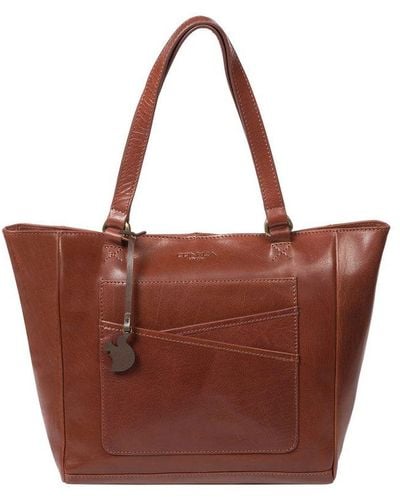 Conkca London 'monique' Conker Brown Leather Tote Bag
