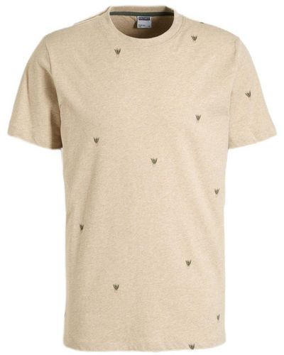 Kultivate T-shirt Met Biologisch Katoen Sepia Tint Melange - Naturel