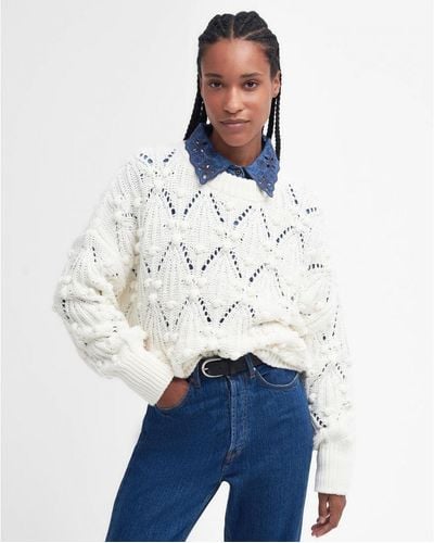 Barbour Glamis Knitted Jumper - White