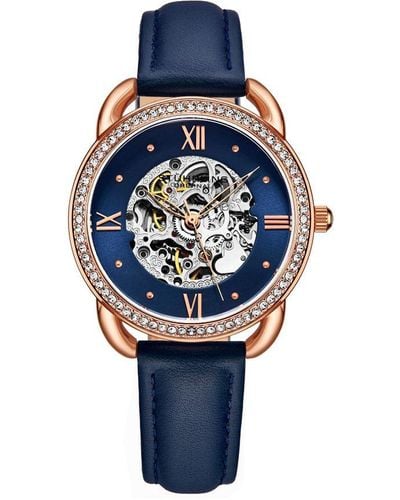 Stuhrling Navy Blue And Rose Gold Automatic 36mm