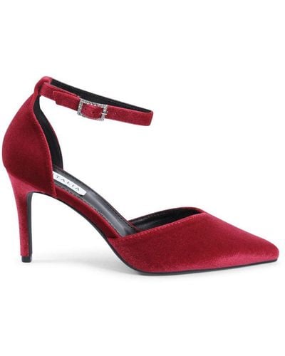 19V69 Italia by Versace Ankle Strap Pump Fabric - Red