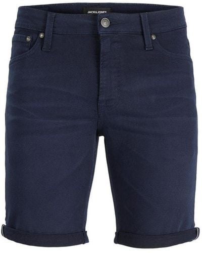 Jack & Jones Jack&Jones Denim Shorts With A Slim Fit And Cuffs - Blue