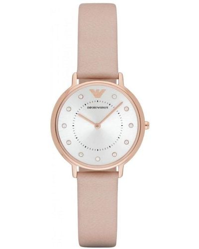 Emporio Armani Kappa Dames Horloge Beige Ar2510 - Wit