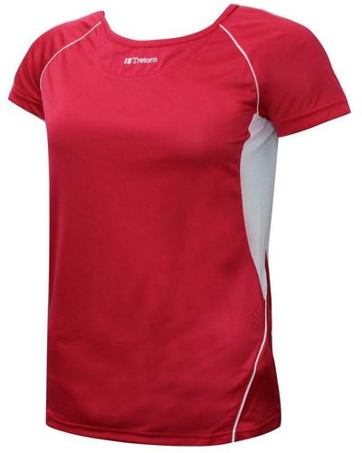 Tretorn Performance Tee Training Gym T-Shirt 475538 97 Cotton - Red