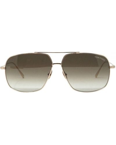 Tom Ford John-02 Ft0746 28k Rose Gold Sunglasses - Bruin