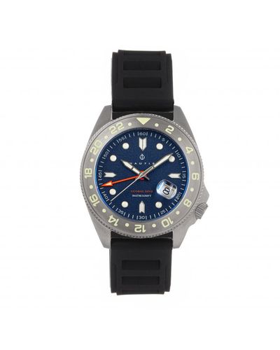 Nautis Global Dive Rubber-Strap Watch W/Date - Blue