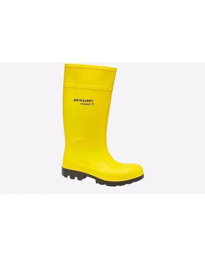 Dunlop Purofort Professional Full Safety Wellington - Yellow