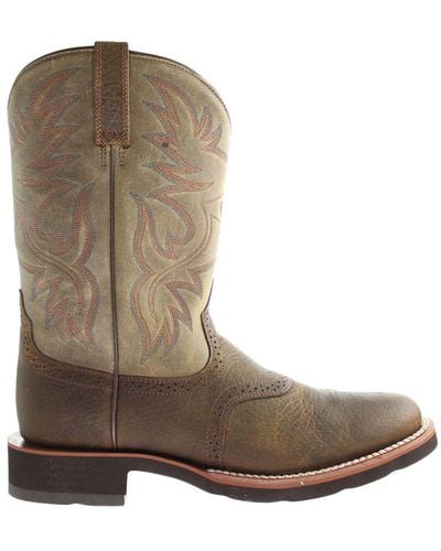Ariat Heritage Crepe Earth Western Brown Boots Leather