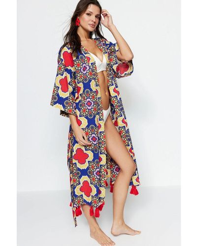 Trendyol Vrouw/meisje Kraag Kimono - Wit