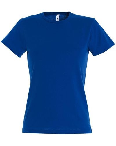 Sol's Ladies Miss Short Sleeve T-Shirt (Royal) Cotton - Blue