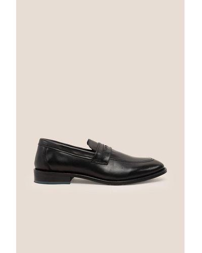 Oswin Hyde Wyatt Classic Loafer With Crust Leather - Black