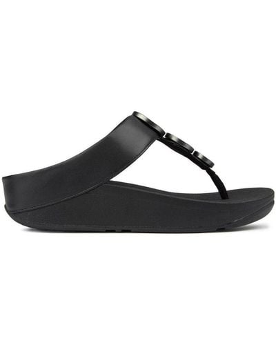 Fitflop Halo Metallic Sandals - Black