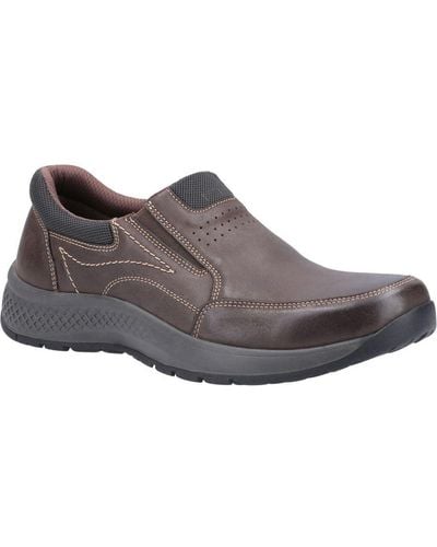 Cotswold Churchill Slip On Casual Shoe Leather - Brown