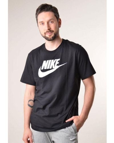 Nike Swoosh Futura T Shirt - Black