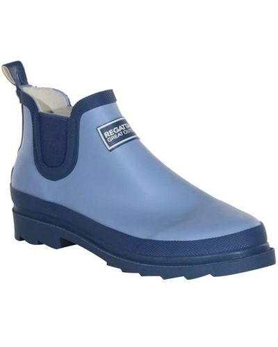 Regatta Great Outdoors /Ladies Harper Low Cut Wellington Boots (Slate/Ice) - Blue
