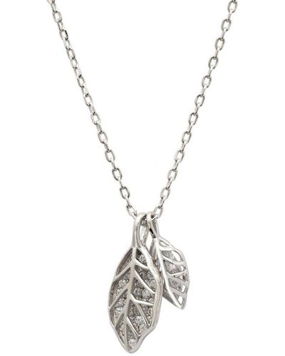 LÁTELITA London Willow Double Leaf Necklace - Metallic