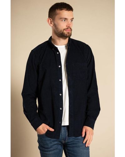 French Connection Cotton Cord Long Sleeve Shirt - Blue
