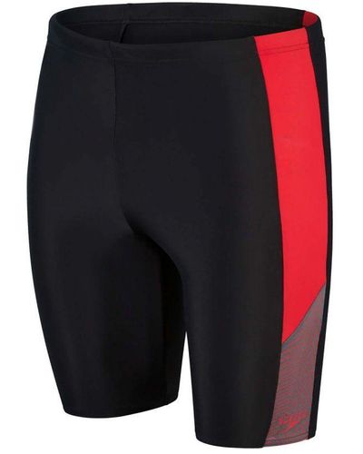 Speedo Men's Dive Jammer Shorts In Black Red - Blauw