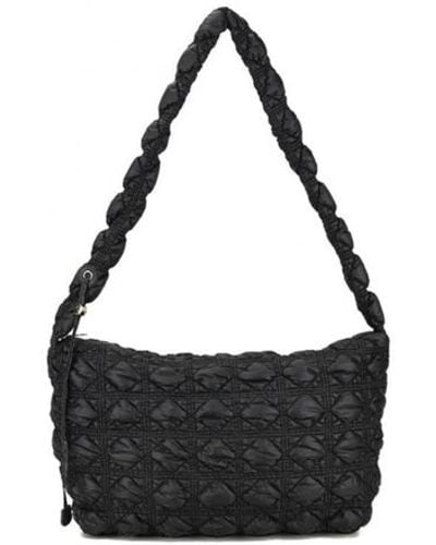 Where's That From 'Festival' Soft Quilted Bucket Shoulder Bag With Adjustable Drawstring - White