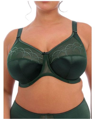 Elomi Cate Side Support Full Cup Underwired Bra Pine Grove Polyamide - Green